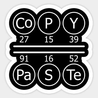 Copy Paste Checmical Elements Sticker